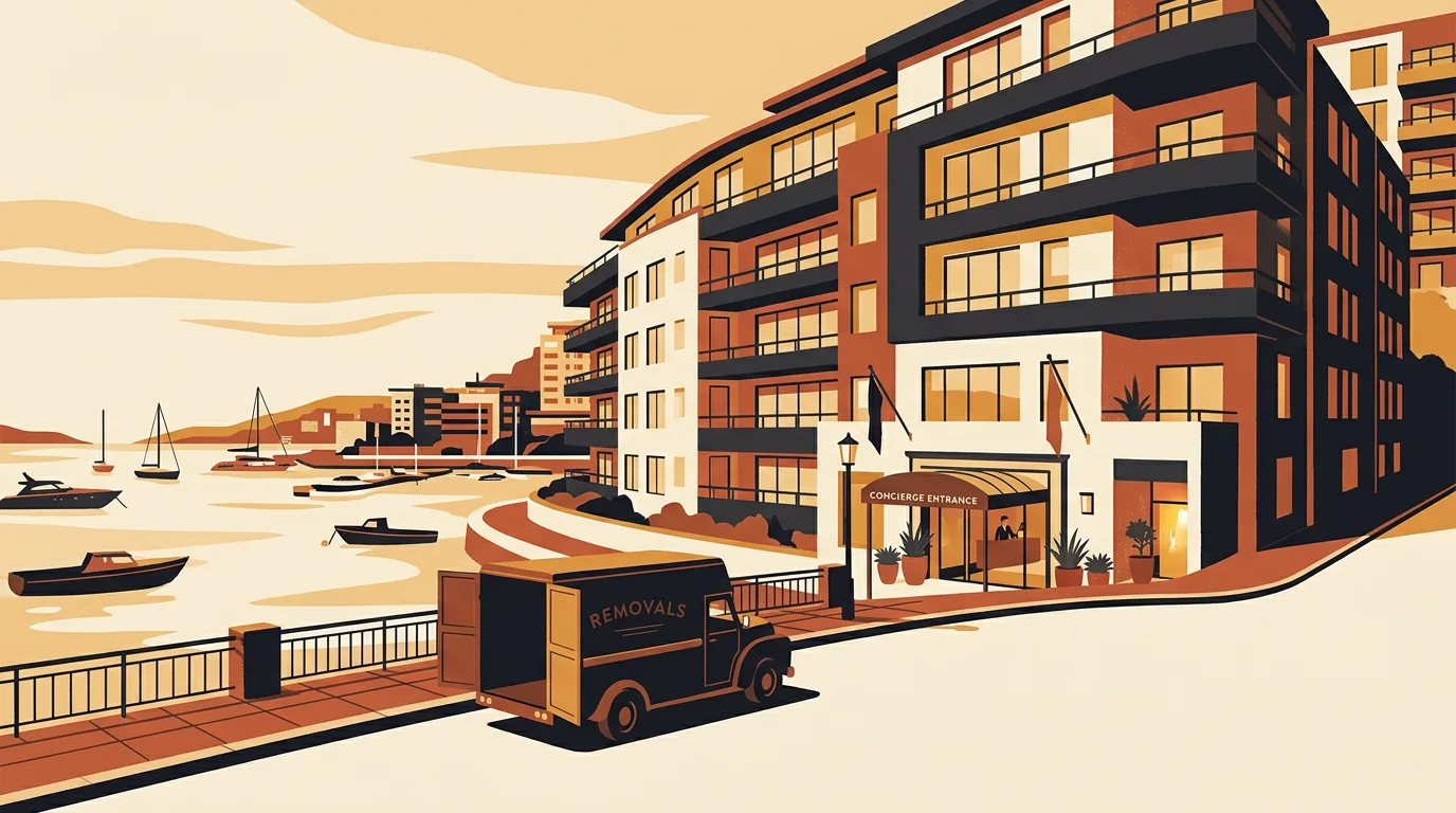 Editorial illustration of a move in Double Bay, Sydney's Eastern Suburbs